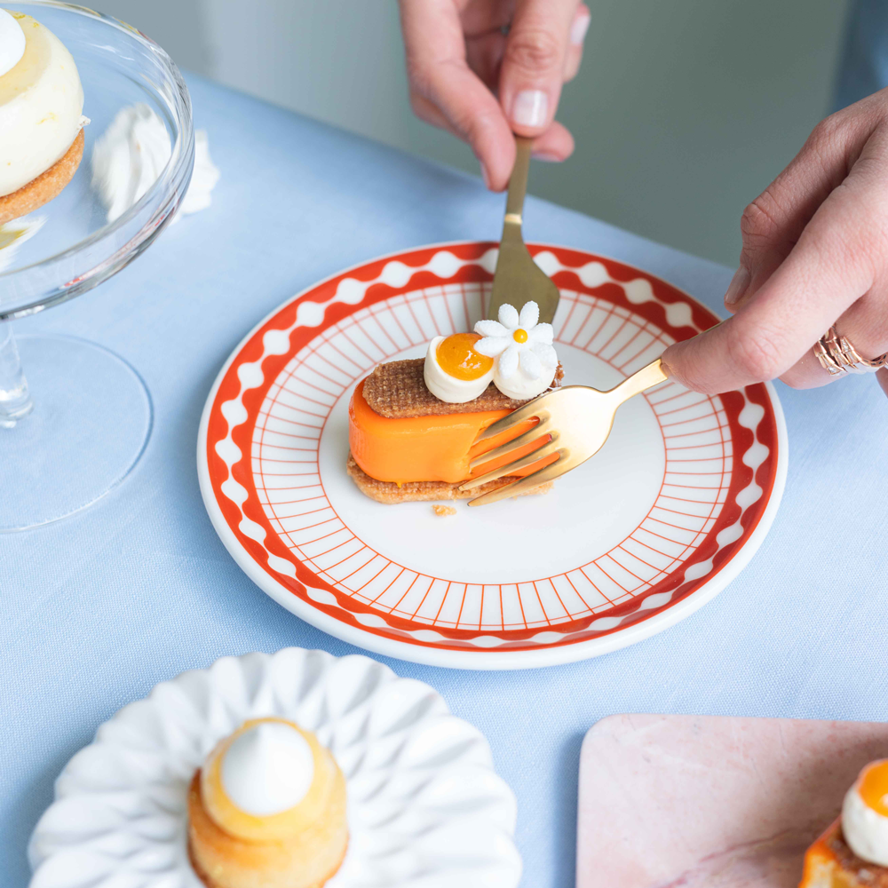 Afternoon Tea Dessert Plate - Terracotta