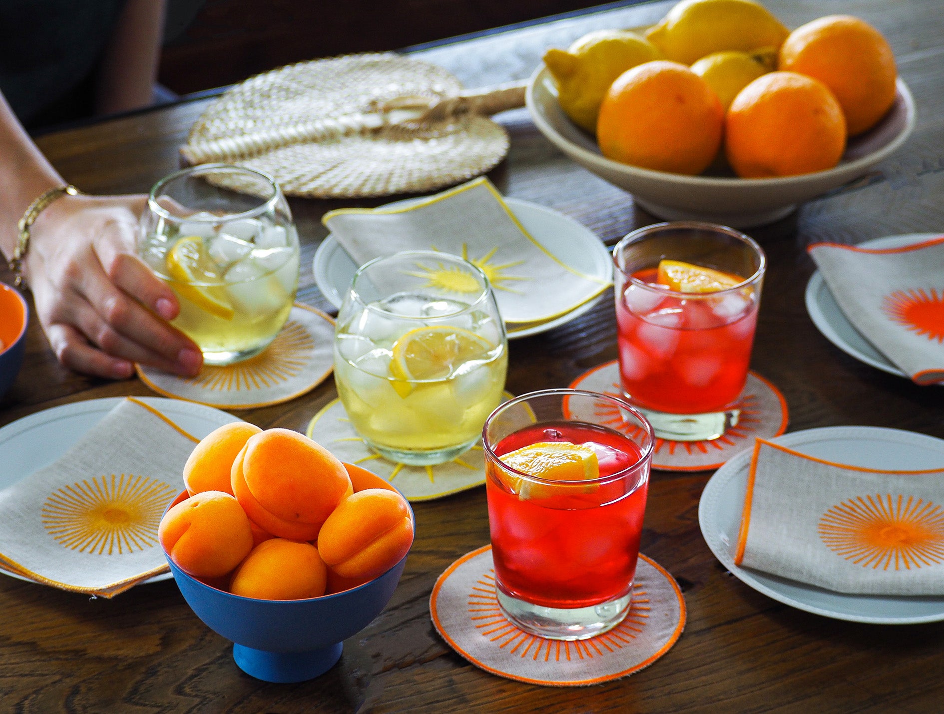 4lü Sunset Bardak Altlığı Seti-Melez Tea