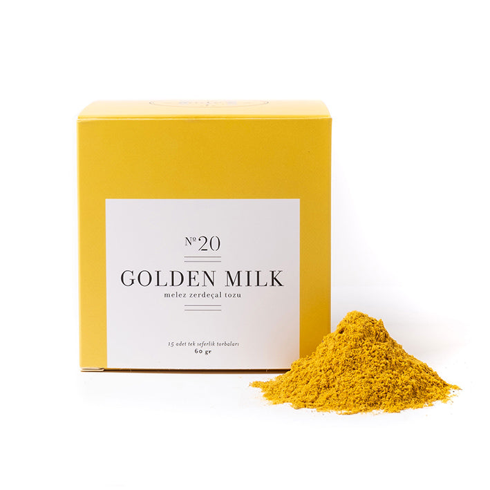 GOLDEN MILK 15'Lİ ÇAY POŞETİ KUTUSU - ZERDEÇAL BAHARAT HARMANI-Melez Tea