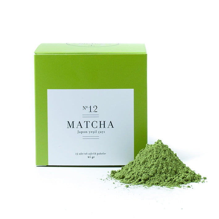 PREMIUM MATCHA 15'Lİ ÇAY POŞETİ KUTUSU - TOZ YEŞİL ÇAY