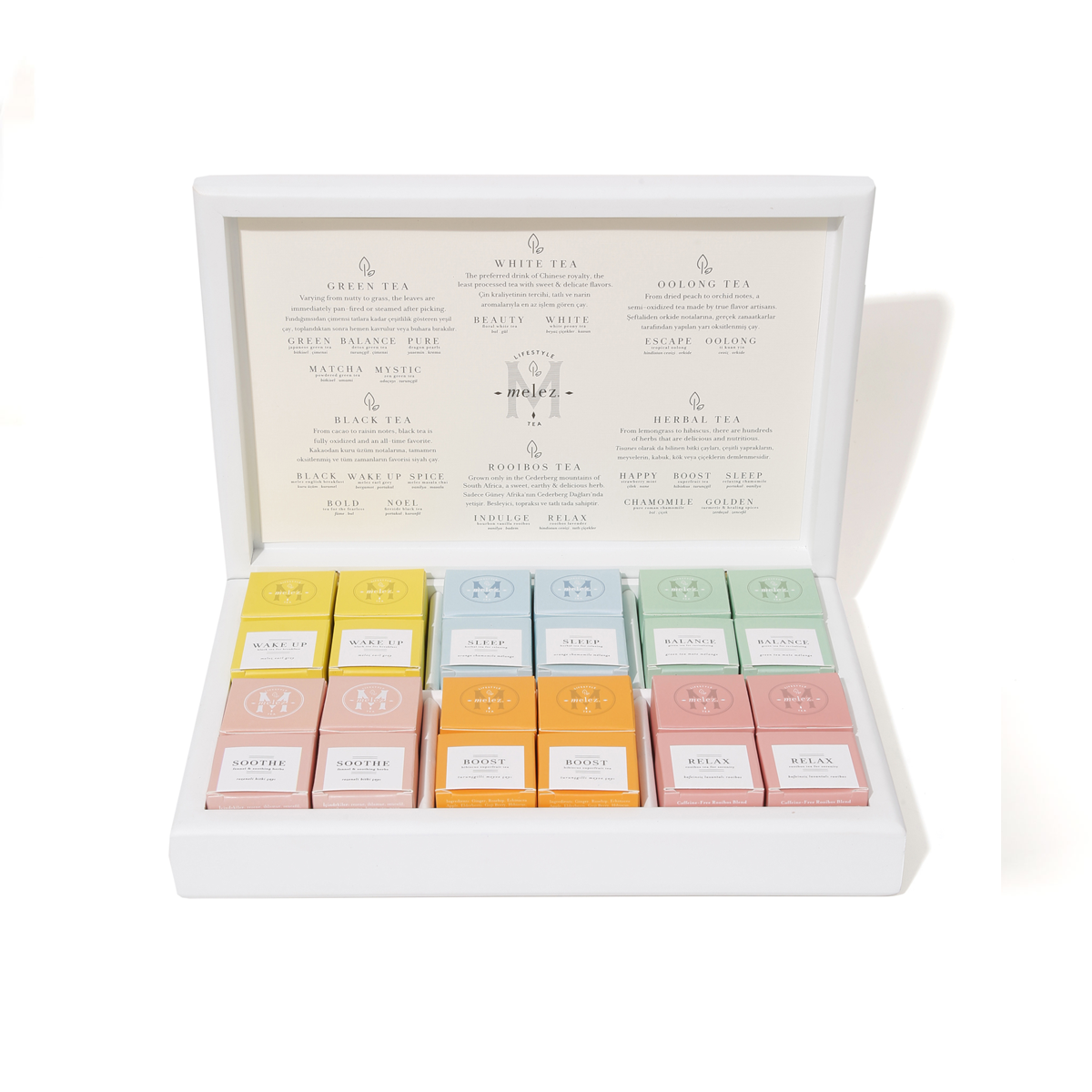 Melez Poşet Çay Ahşap Kutusu