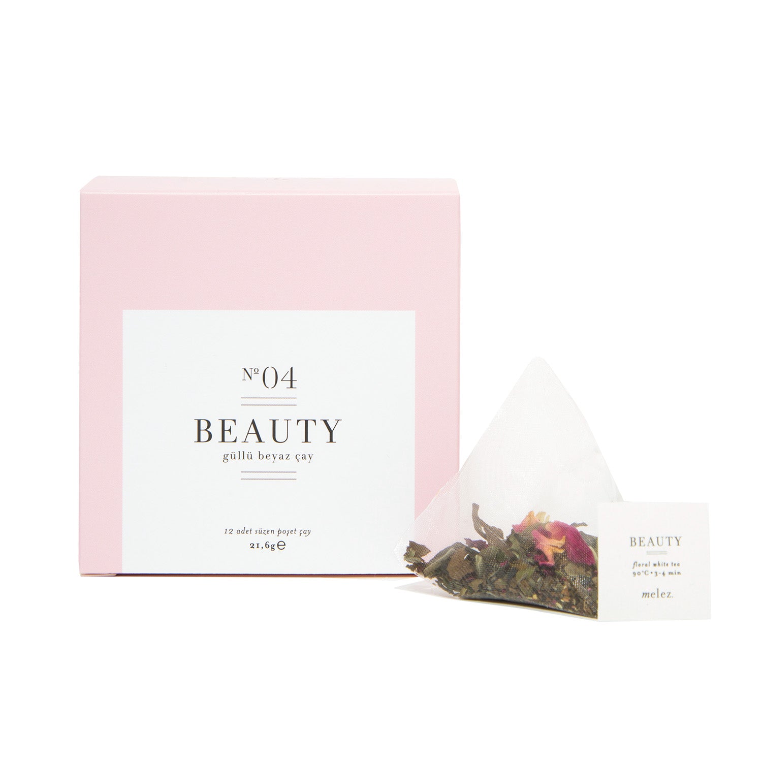 BEAUTY 12’Lİ ÇAY POŞETİ KUTUSU – GÜLLÜ BEYAZ ÇAY