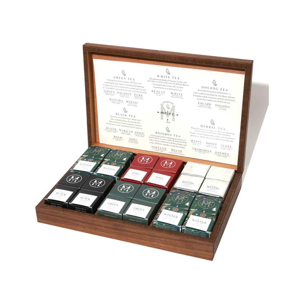 Melez Winter Bestseller Tea Bag Chest | Premium Tea Gifts | Melez Tea
