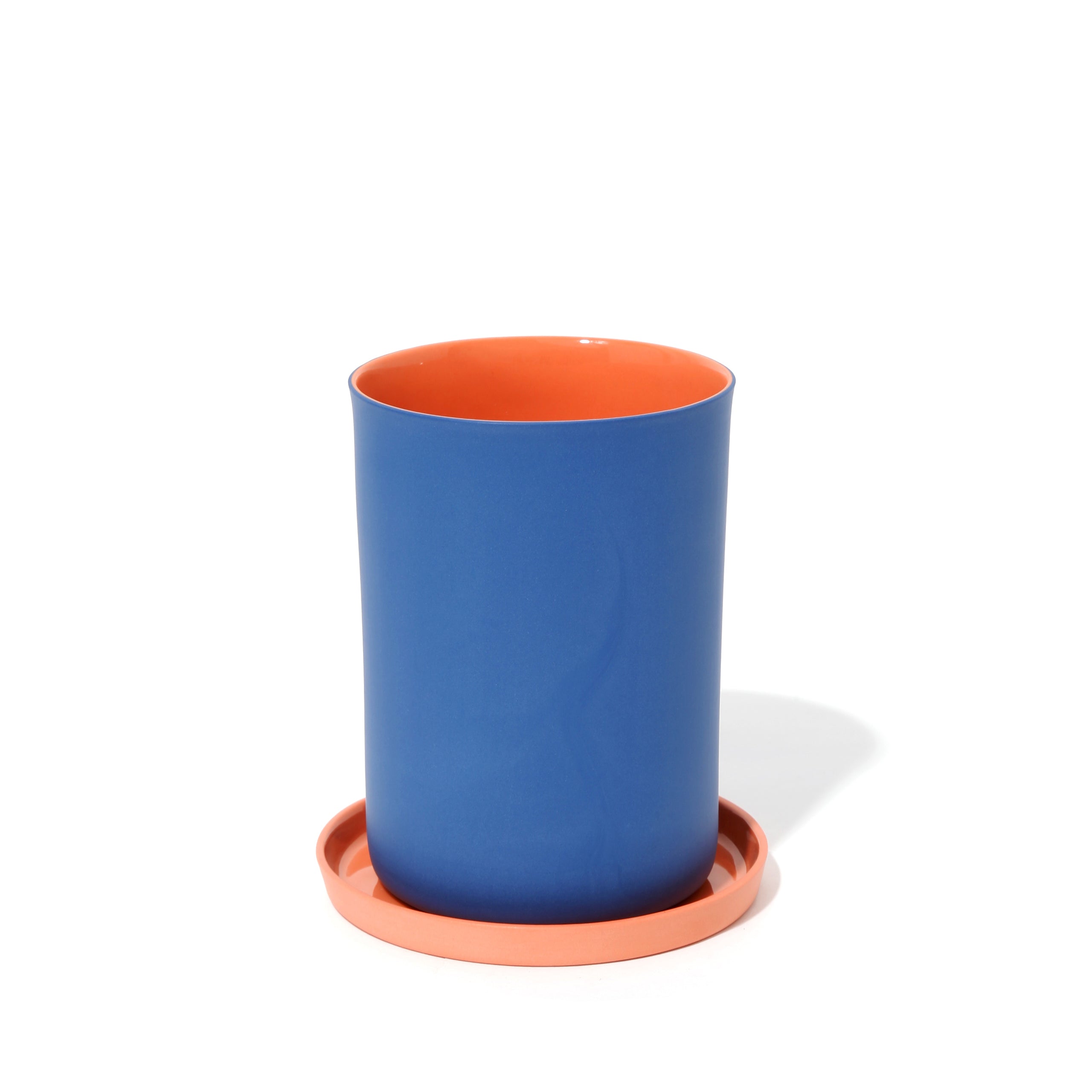 PORCELAIN CUP - COBALT / ORANGE