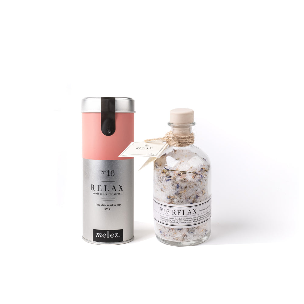 Relax Tea & Bath Salt Gift Set