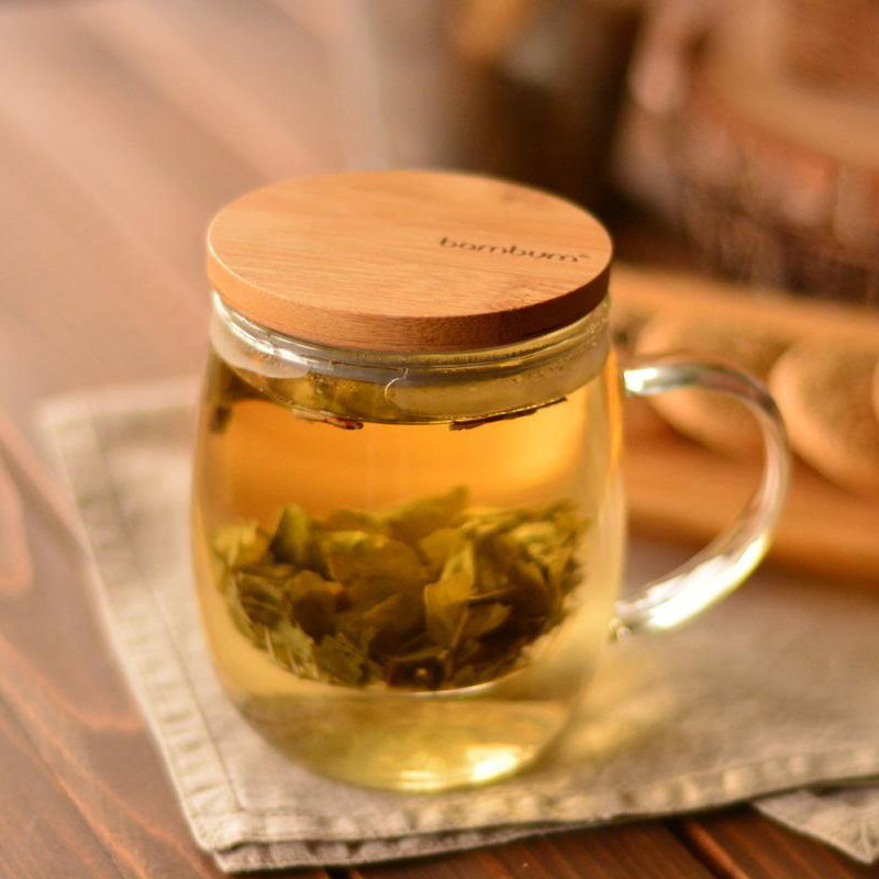 Bamboo Cam Fincan & Süzgeç 350ml